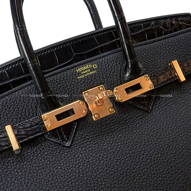 極希少 新品未使用 エルメス ギターチャーム クロコダイルアリゲーター ワニ 黒 極希少 新品未使用 エルメス ギターチャーム クロコダイル