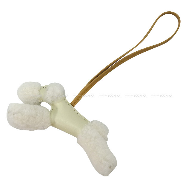 HERMES エルメス バッグチャーム バディ 犬 ソーホワイト エクリュ  