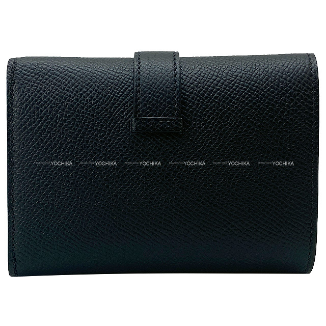HERMES エルメス 三つ折り財布 ベアンコンビネ 黒 (ブラック) エプソン 