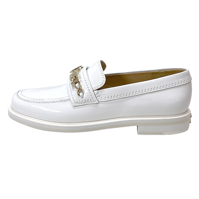 CHANEL シャネル ローファー レディース ココマーク ロゴ #38 白  