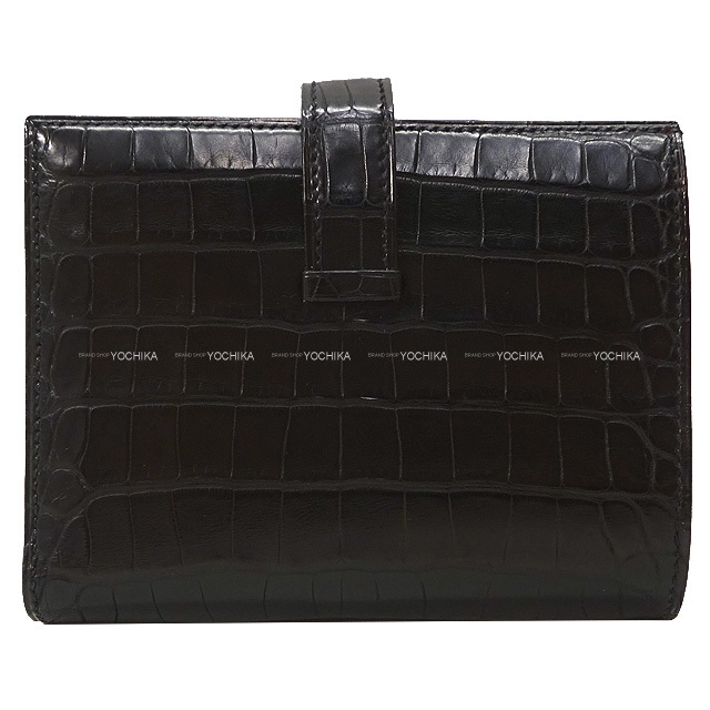 HERMES エルメス 二つ折り財布 ベアンコンパクト 黒 (ブラック 