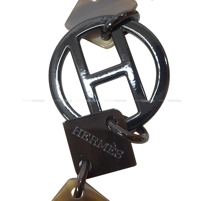 HERMES エルメス ネックレス アヴァ 黒 (ブラック)/ナチュラル