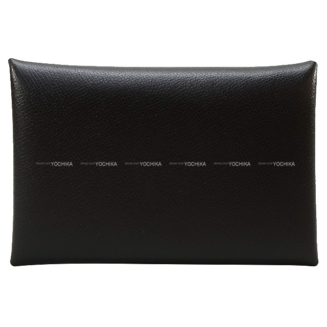 HERMES エルメス カードケース カルヴィ 黒 (ブラック) ヴォーマダム  