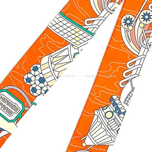 2022年 秋冬 HERMES エルメス スカーフ ツイリー オデッセイ オレンジ  