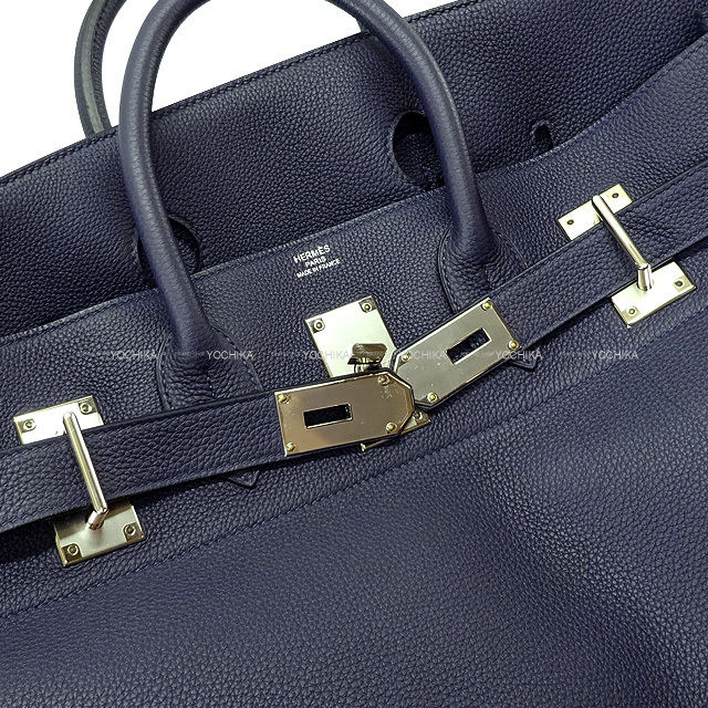 HERMES エルメス ハンドバッグ オータクロア50 ブルーニュイ トゴ