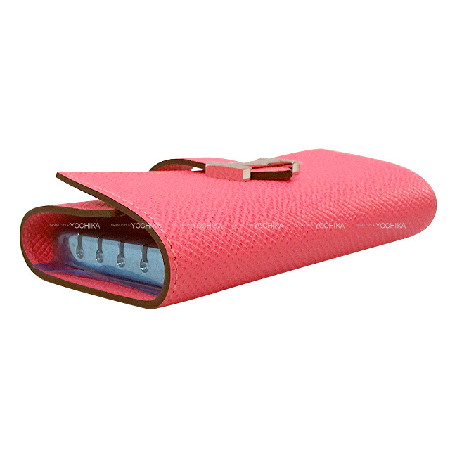 HERMES エルメス ベアン 4連キーケース ローズアザレ エプソン  