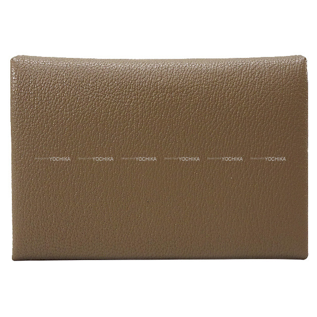 HERMES エルメス カードケース カルヴィ デュオ エトープ (エトゥープ 
