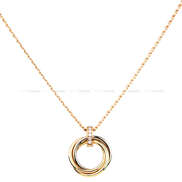 CARTIER カルティエ ネックレス トリニティ 5Pダイヤ ホワイトゴールド  