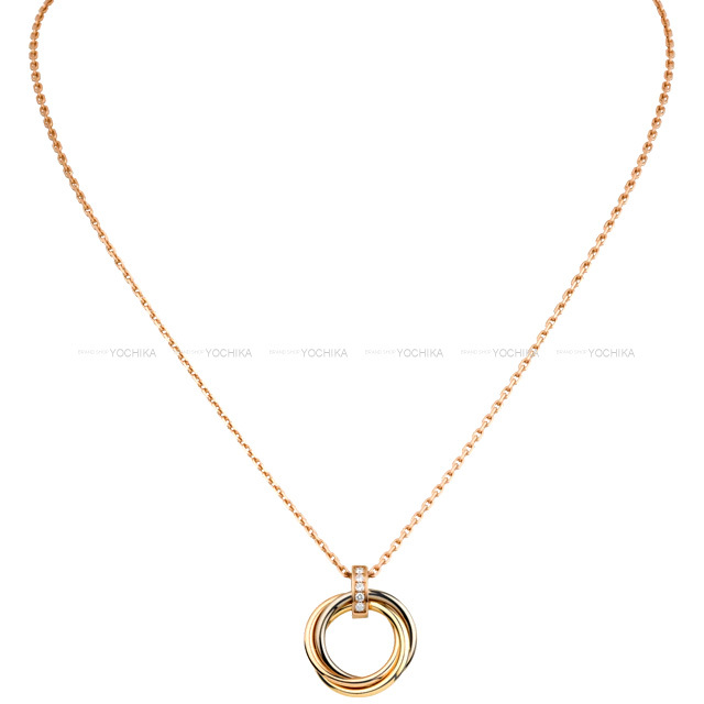 CARTIER カルティエ ネックレス トリニティ 5Pダイヤ ホワイトゴールド 