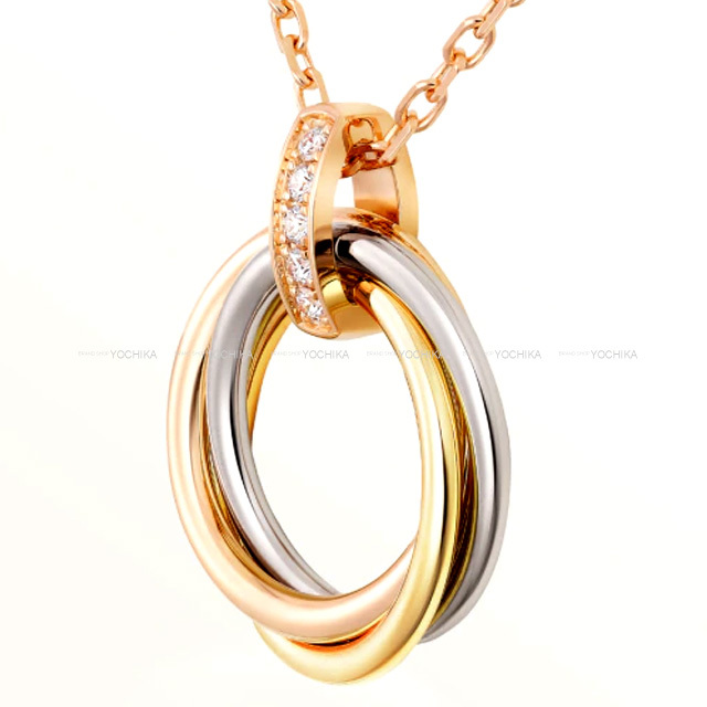 CARTIER カルティエ ネックレス トリニティ 5Pダイヤ ホワイトゴールド  