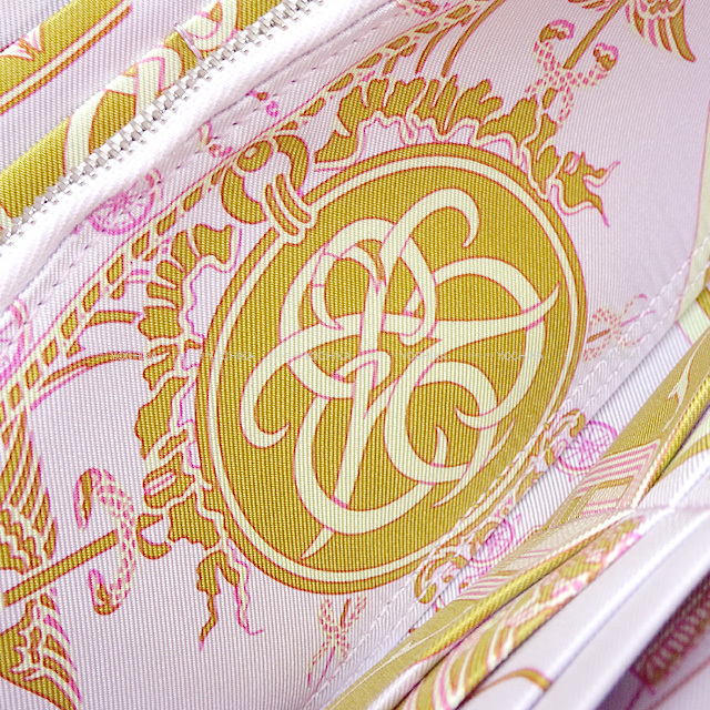 HERMES エルメス 長財布 アザップシルクイン エクスリブリス ローズ