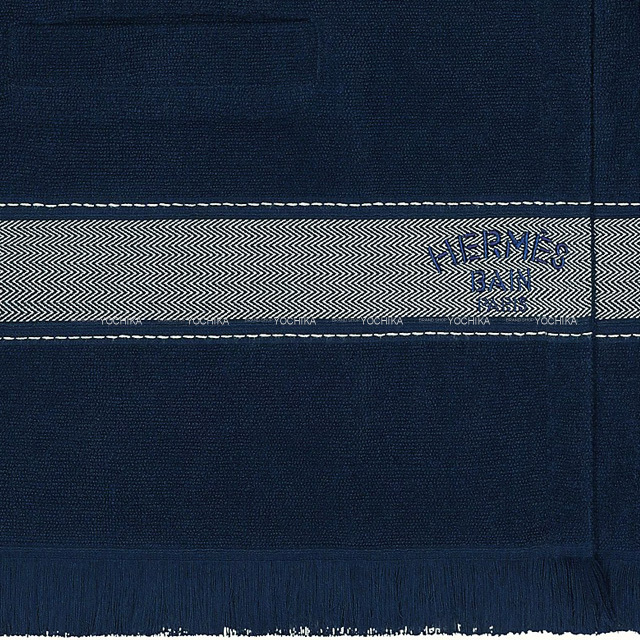 HERMES エルメス ビーチ バスローブ ヨッティング ロング #TU マリン