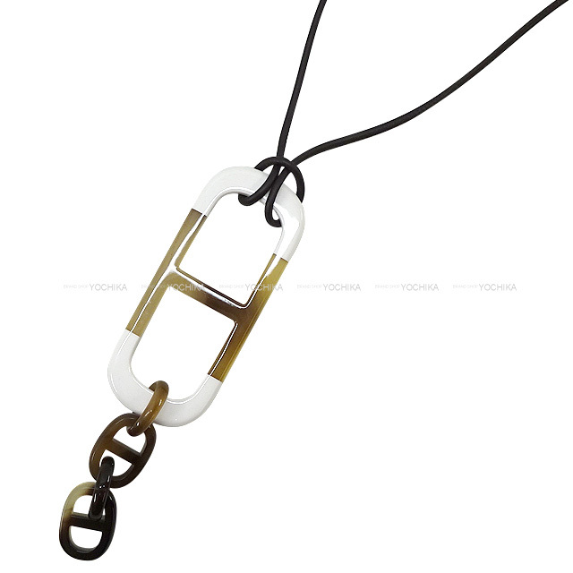 HERMES エルメス ネックレス アマール ペンダント 白 (ホワイト  