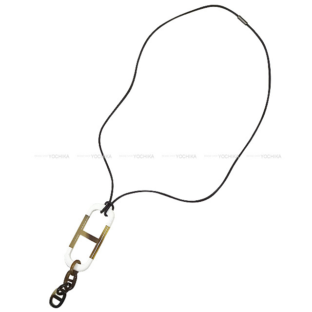 HERMES エルメス ネックレス アマール ペンダント 白 (ホワイト  