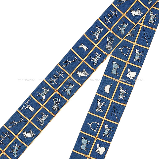 HERMES エルメス スカーフ ツイリー Couvertures et Tenues de Jour 馬 