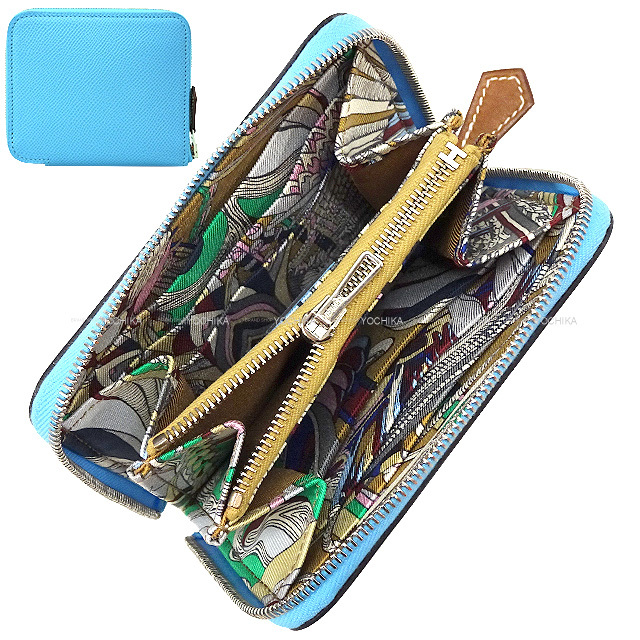 HERMES エルメス 二つ折り財布 アザップシルクイン コンパクト  