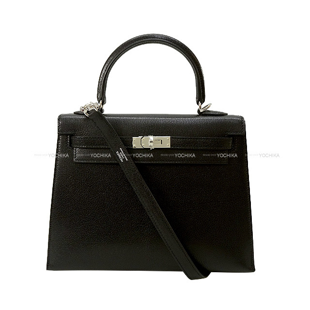 HERMES エルメス ショルダーバッグ ケリー25 外縫い 黒