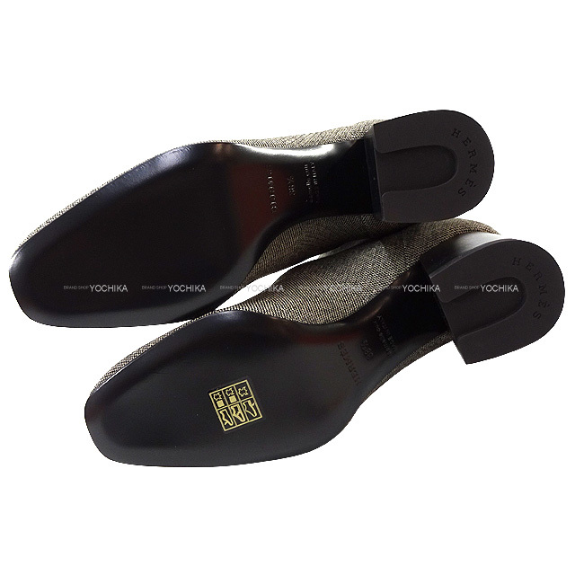 HERMES エルメス ブーツ ニットブーツ ヴォルヴェール グレー #38 1/2