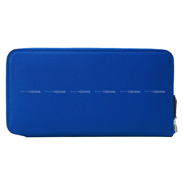 HERMES エルメス 長財布 アザップシルクイン Cliquetis Tattoo ブルー  