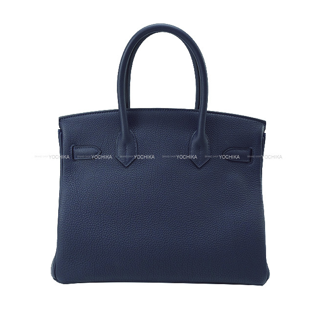 HERMES エルメス ハンドバッグ バーキン30 ブルーニュイ トゴ ゴールド
