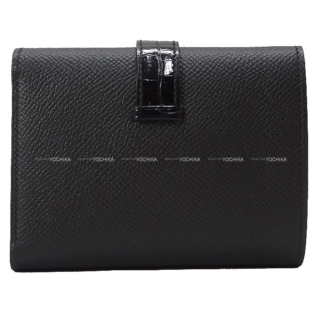HERMES エルメス 三つ折り財布 ベアンコンビネ タッチ 黒 (ブラック  