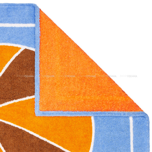 新品未使用 エルメス 、 H柄 入り込ん バスマットタオ ル オレンジ  