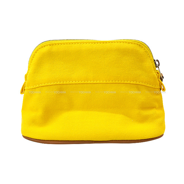 HERMES エルメス ポーチ ボリードポーチ ミニミニ ジョーヌ コットン  