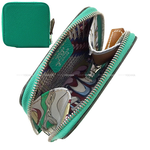 HERMES エルメス コインケース アザップシルクイン ミニ 空想の植物誌  