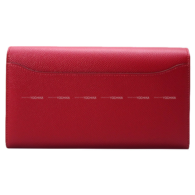 HERMES エルメス  パッサンロング 長財布 - エバーカラー   ルージュグレナ レッド系   二つ折り財布 ロングウォレット X刻印 【本物保証】 HERMES（エルメス） 【超美品】エルメス ドゴンロング トゴ ルージュ