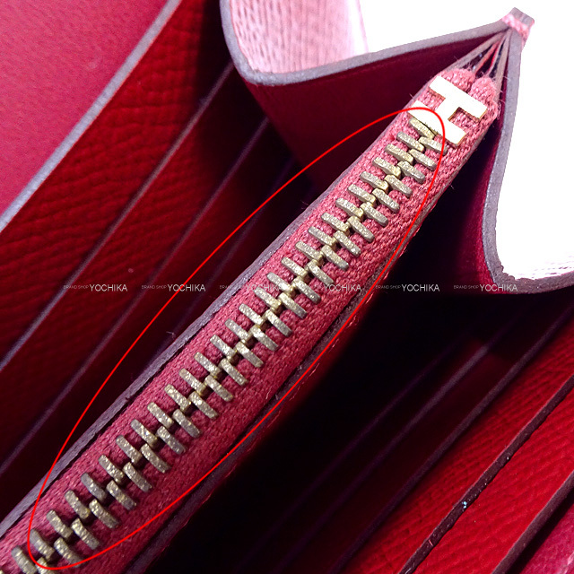 HERMES エルメス 長財布 コンスタンスロング ルージュグレナ エプソン