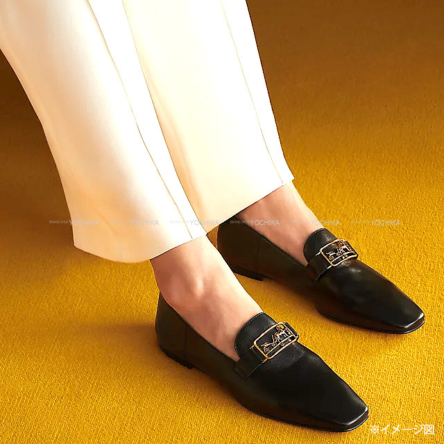 HERMES 】レザー /革靴/美品/キャメル/36 ☆良品 エルメス 厚底 レザー  