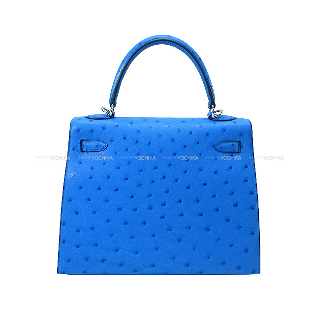 HERMES エルメス ショルダーバッグ ケリー25 外縫い ブルーエット  
