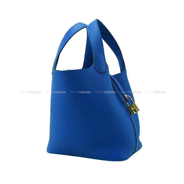 HERMES エルメス ハンドバッグ ピコタンロック 18 PM ブルー