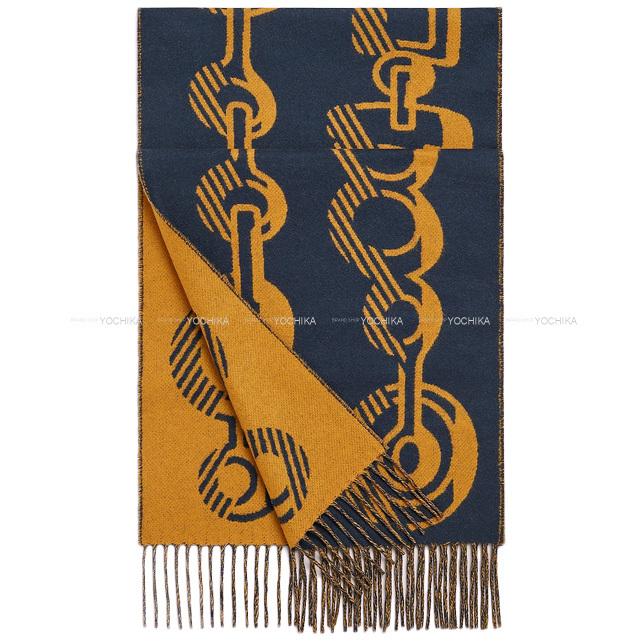 2022年 秋冬 新作 HERMES エルメス マフラー ドレ バックル ブルー  