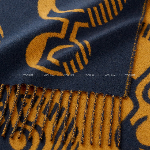 2022年 秋冬 新作 HERMES エルメス マフラー ドレ バックル ブルー  