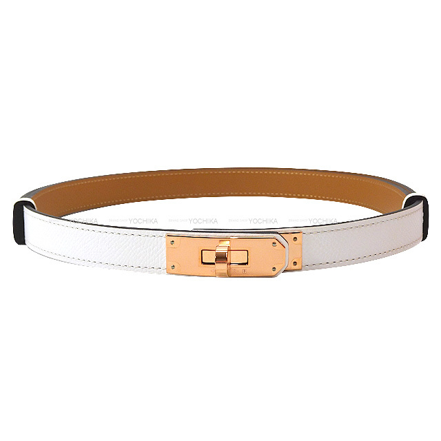 HERMES エルメス ベルト ケリーベルト 18 白 (ホワイト) エプソン 