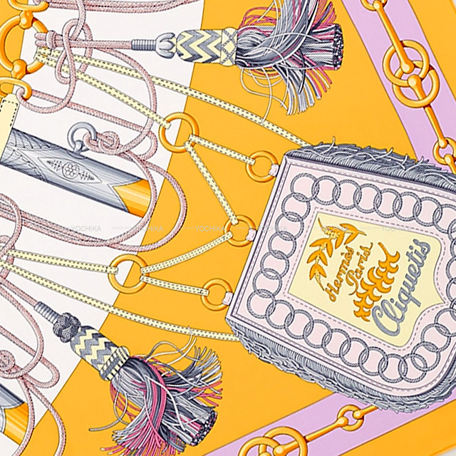 2022年春夏 HERMES エルメス スカーフ カレ90 クリケティス ジョーヌ