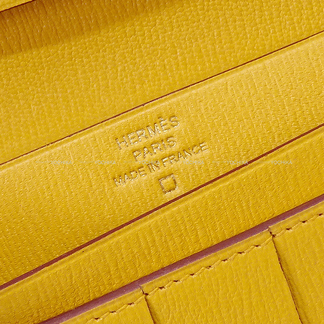 エルメス HERMES ベアンスフレ 長財布 ジョーヌアンブル ゴールド 正規品 エルメス ベアンスフレ ジョーヌアンブル ヴォーエプソン