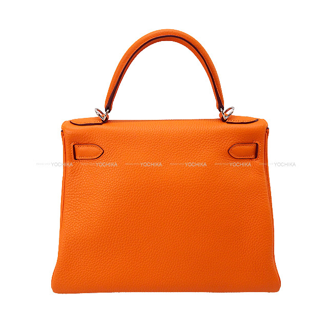 HERMES エルメス ショルダーバッグ ケリー28 内縫い オレンジ トリヨン