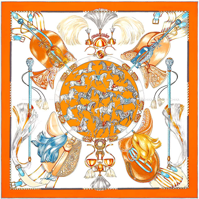 エルメス スカーフ トライアングル ガルド・ローブ・ポップ Garde Robe  