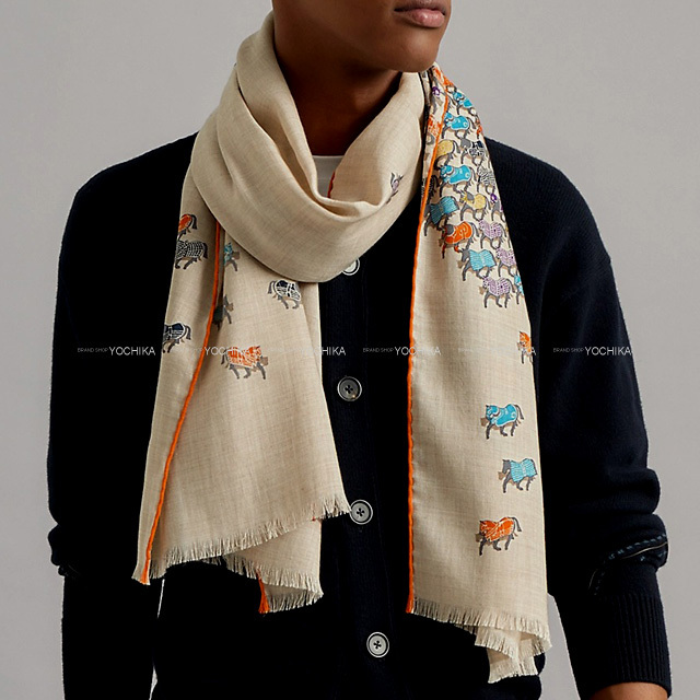 2022年 秋冬 HERMES エルメス マフラー ストール レクタングル  