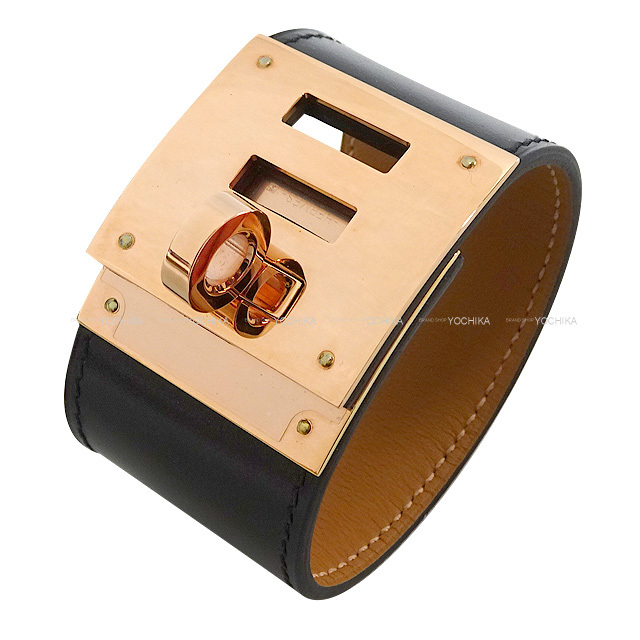 HERMES エルメス ブレスレット ケリードッグ #T1 黒 (ブラック  