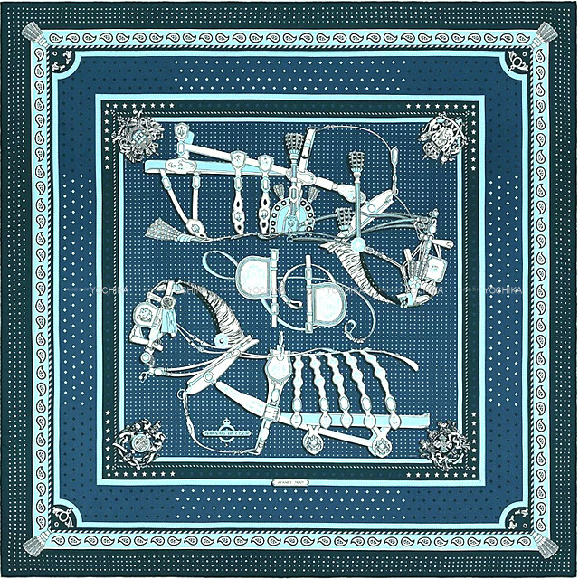 2022年 秋冬 HERMES エルメス スカーフ カレ140 宮廷の馬具 Harnais de  