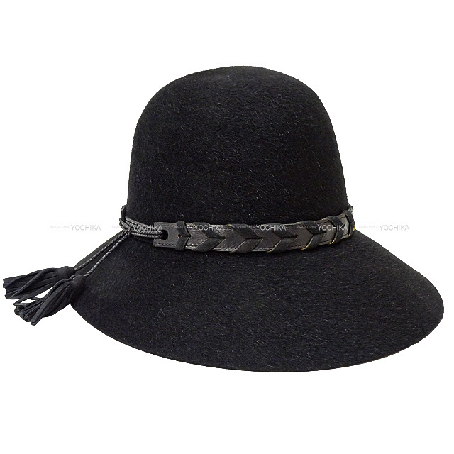 HERMES エルメス ハット フェルト 帽子 ダーリン タッセル付 SOLDES品