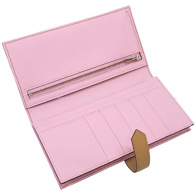 HERMES エルメス 長財布 ベアンスフレ ヴェルソ チャイ/モーヴ  
