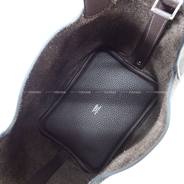 【大人気】HERMES ピコタンロック PM 18サイズ エベンヌ G金具 エルメス ピコタンロック PMサイズ エベンヌ/ゴールド金具
