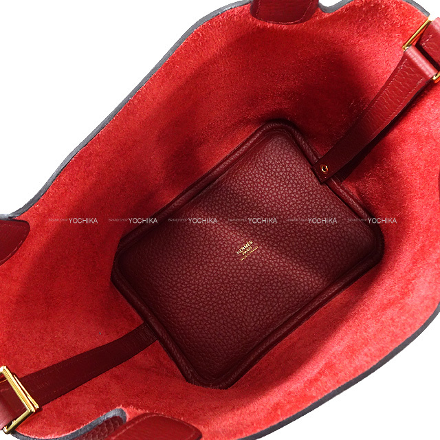 エルメス ピコタン PM ハンドバッグ ルージュアッシュ 赤 トリヨン レザー 未使用] エルメス ピコタンロックPM トリヨンクレマンス ルージュ