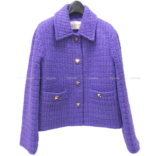 VALENTINO ヴァレンティノ ローマンスタッズ ツイード ジャケット #38  