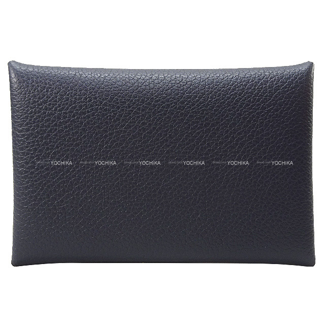 HERMES エルメス カードケース カルヴィ ブルーニュイ エバーカラー 