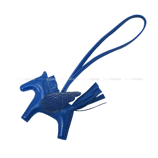 HERMES エルメス バッグチャーム ロデオ ペガサス PM タッチ ブルー  